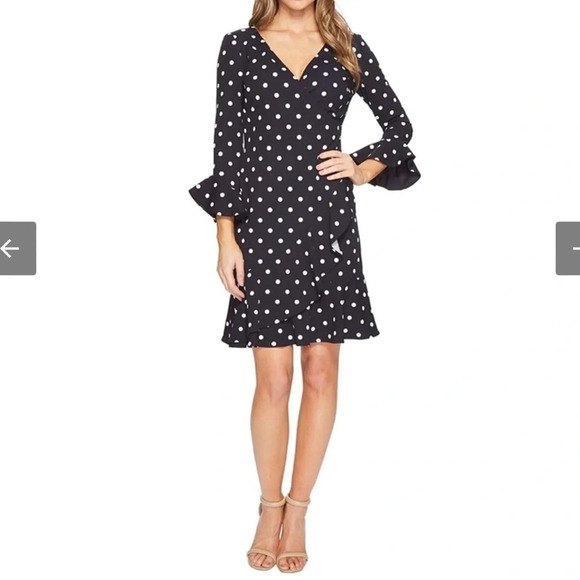 Ralph Lauren black/white polkadots dress size 16 - Picture 1 of 14